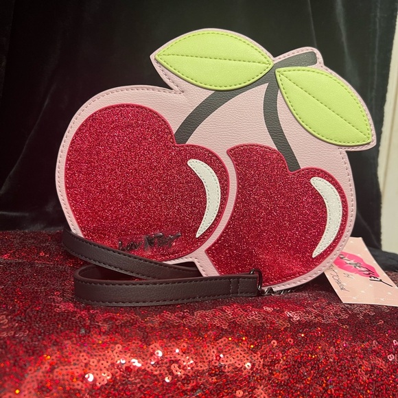 BETSEY JOHNSON, LUV BETSEY SUPER CUTE
Cherry 🍒 Glitter Crossbody Bag (NWT) - Picture 3 of 17
